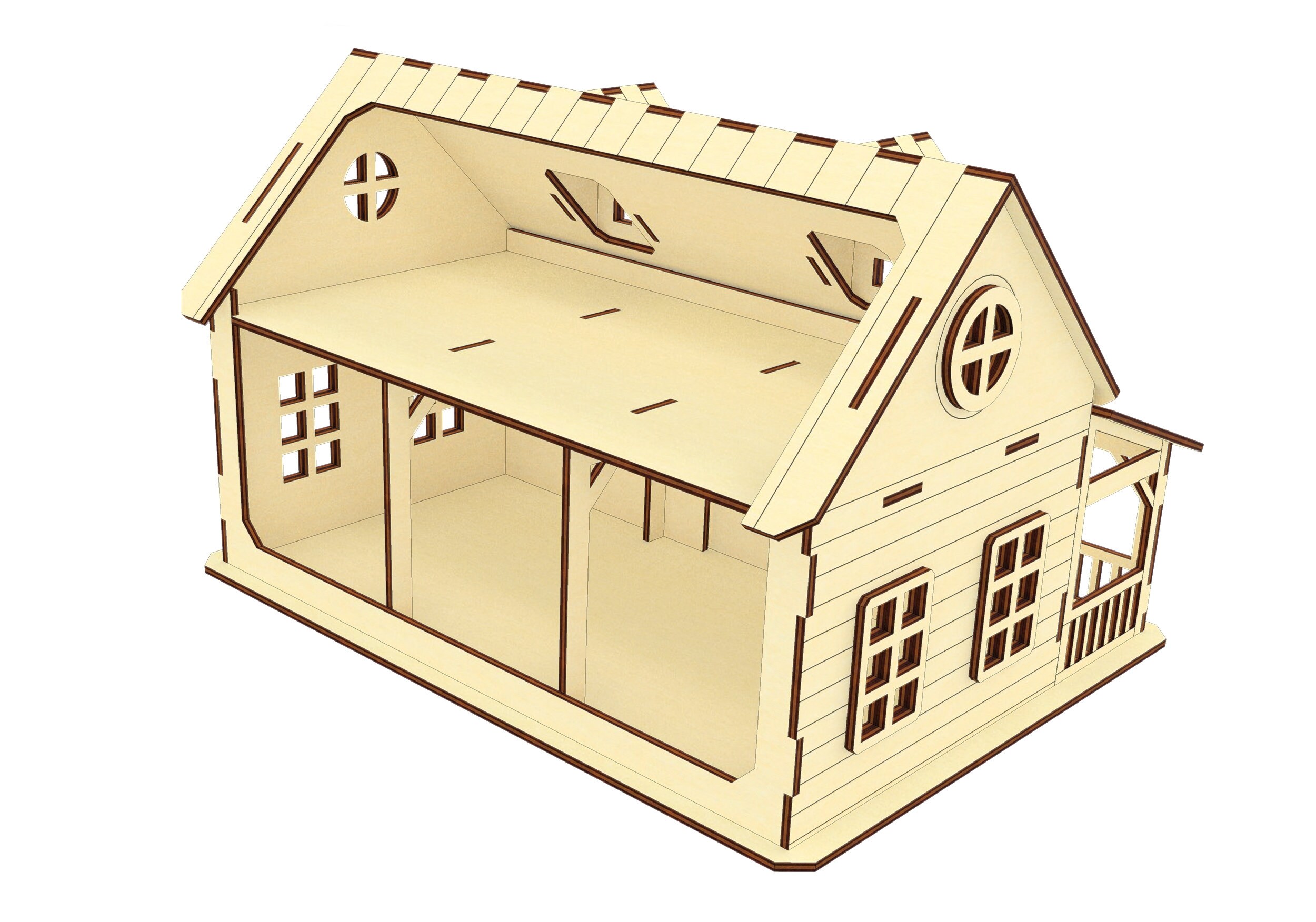 Farm dollhouse SVG laser cut files plan Etsy