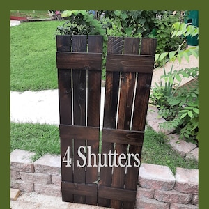 Exterior Shutters Exterior - 4 Rustic Cedar Shutters - Board and Batten Style - up to 70&quot;L x 15&quot;W