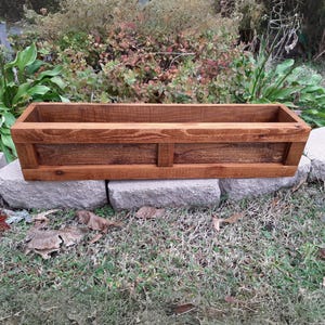 Cedar Window Box Planter: Rustic Wooden Flower Box