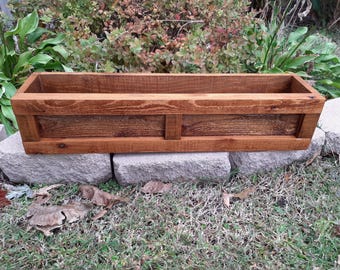 Cedar Window Box Planter: Rustic Wooden Flower Box