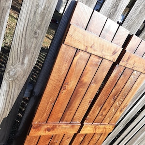 Wood Shutters Wood Shutters 6 Exterior Rustic Cedar Shutters - Board and Batten Style - Up to 70&quot;L x 16&quot;W - Wood Shutters Exterior