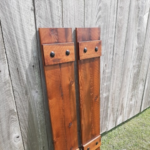 Wood Shutters 6 Exterior Rustic Cedar Shutters with Black Clavos - Board and Batten Style - Wood Shutters Exterior - Up to 70&quot;L x 10&quot;W