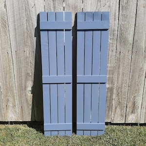 Wood Shutters 4 Exterior  Cedar Shutters - Board and Batten Style - Up to 70&quot;L x 16&quot;W