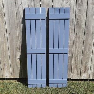 Wood Shutters 6 Exterior Cedar Shutters - Board and Batten Style - Up to 70&quot;L x 16&quot;W - Wood Shutters Exterior