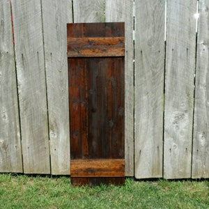 Wood Shutters 6 Exterior Rustic Cedar Shutters - Board and Batten Style - Up to 70&quot;L x 15&quot;W - Wood Shutters Exterior