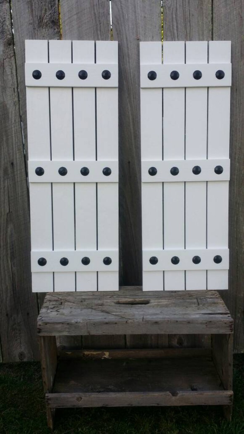 Wood Shutters 6 board and Batten Style Exterior Etsy