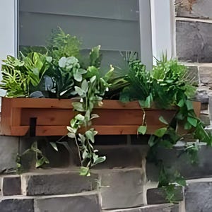 Rustic Cedar Wood Window Box – Handmade Flower Garden Planter, Charming ...