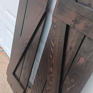4 Z Style Cedar Shutters - 4 Shutters - Exterior Wood - Up to 70&quot;L x 16&quot;W