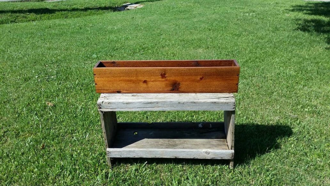 Handcrafted Wooden Window Box - Rustic Farmhouse Outdoor Planter for ...