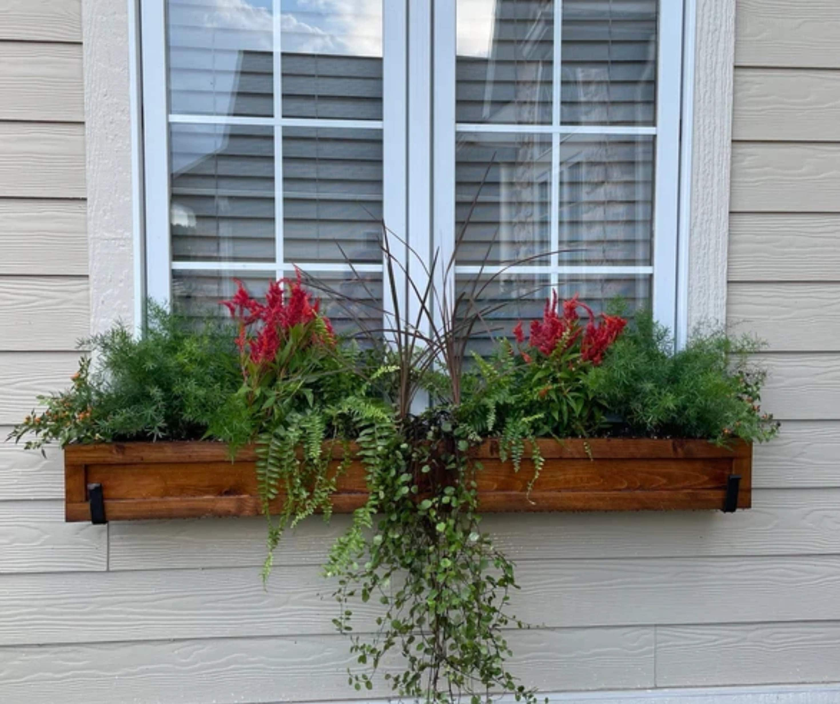 Window Box Planter Window Planter Wood Flower Box Ledge - Etsy