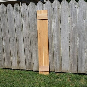 Wood Shutters 4 Exterior Rustic Cedar Shutters - Board and Batten Style - Up to 70&quot;L x 10&quot;W - Wood Shutters Exterior