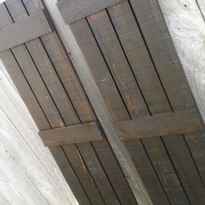 Exterior Shutters Wood Shutters 2 Exterior Cedar Shutters - Board and Batten Style - Up to 70&quot;L x 16&quot;W