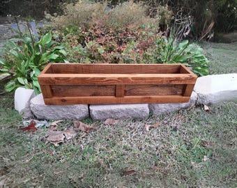 Window Box Wooden Cedar Planter Box for Window Deck Patio Ledge Flower Box