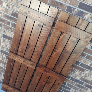 Wood Shutters 6 Exterior Rustic Shutters - Board and Batten Style - Up to 70&quot;L x 12&quot;W - Wood Shutters