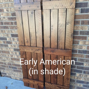 Exterior Shutters 2 Exterior Rustic Shutters Board and Batten Style Up to 70L x 12W Wood Shutters Exterior image 5