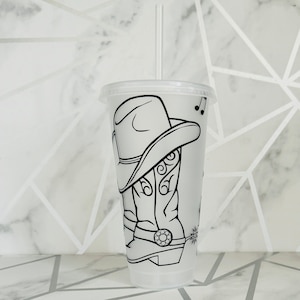 Personlig kall mugg med motivet "Bara en kille som älskar countrymusik", 24oz BPA-fri kall mugg, dryckesmugg, Starbucks-mugg, tumbler