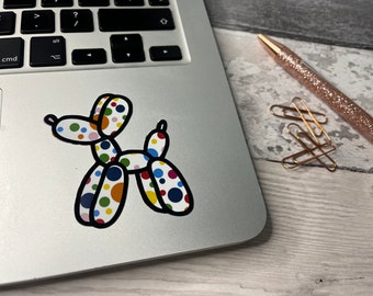 Polka Dot Balloon Dog  vinyl decal/sticker.