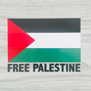 NOT FOR PROFIT Charitable Listing - Free Palestine Stop War Palestine Flag vinyl Decal Stickers - multiple designs please read description