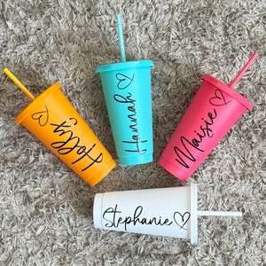 Personalised Cold Cup 24oz BPA Free Custom Cold Cup  Name Drinks Cup  Starbucks style Cup Tumbler multiple colours available