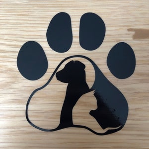 Dog & Cat Lover Paw Print Vinyl Decal/ Sticker