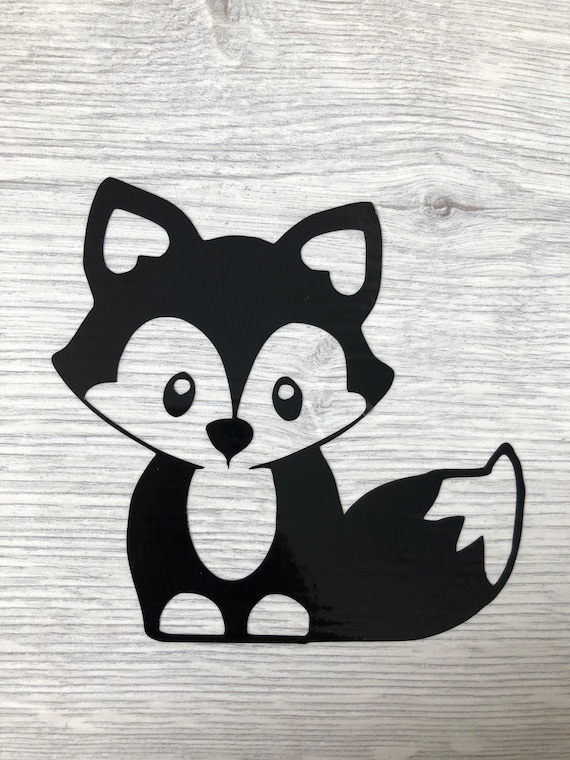 Autocollant Vinyle Découpé - Fox Rouge 12cm - Résistant Intérieur/extérieur - Personnalisable - 7
