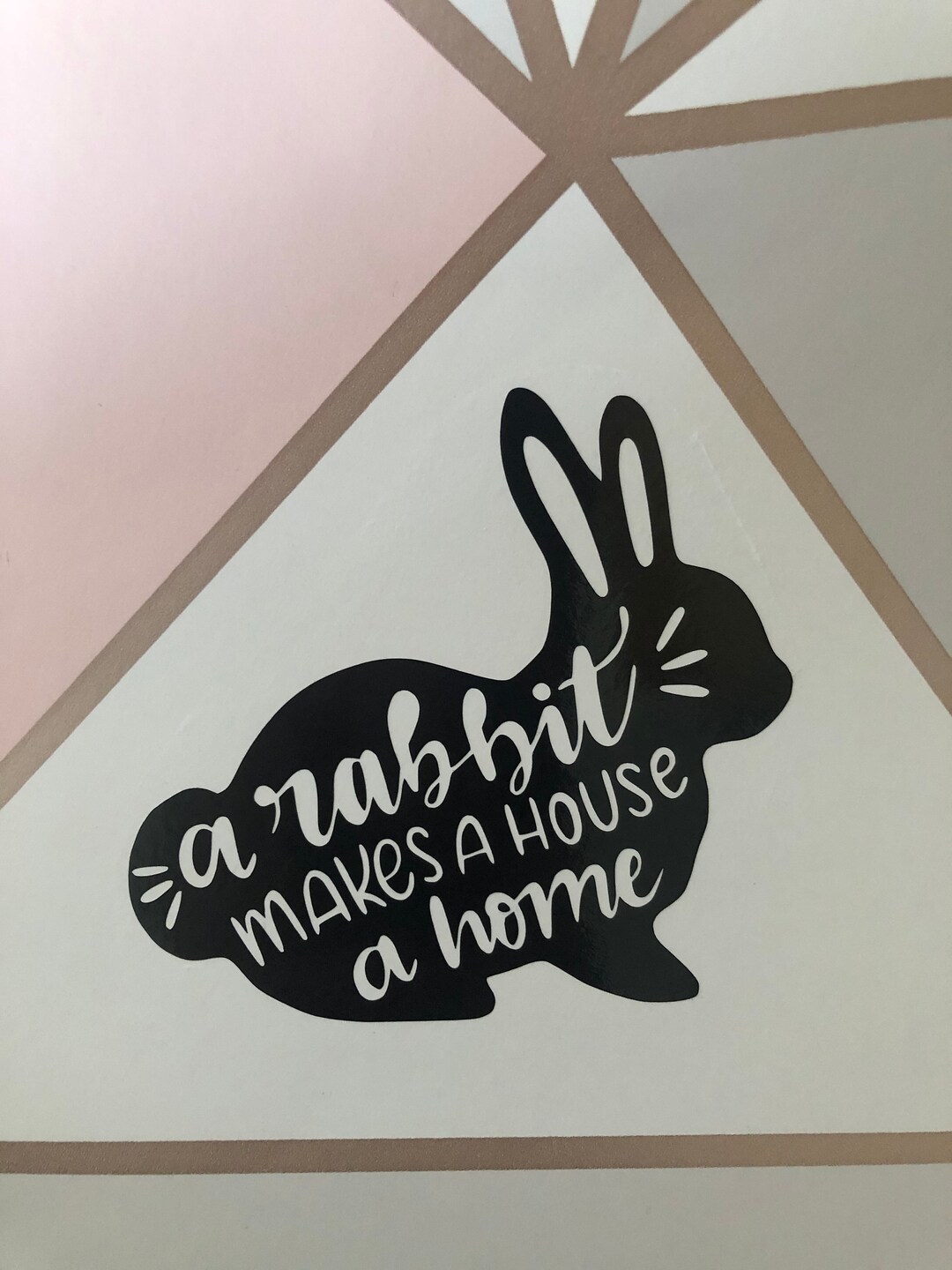 Sticker Rabbit Making House A Rabbit Makes a House a Home Vinyl Decal/sticker- Multiple Colours ...