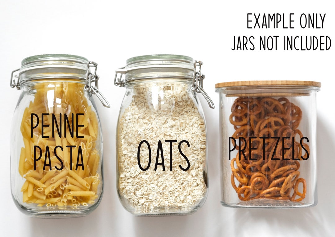 Custom Pantry Organisation Labels Vinyl Decal/sticker Etsy