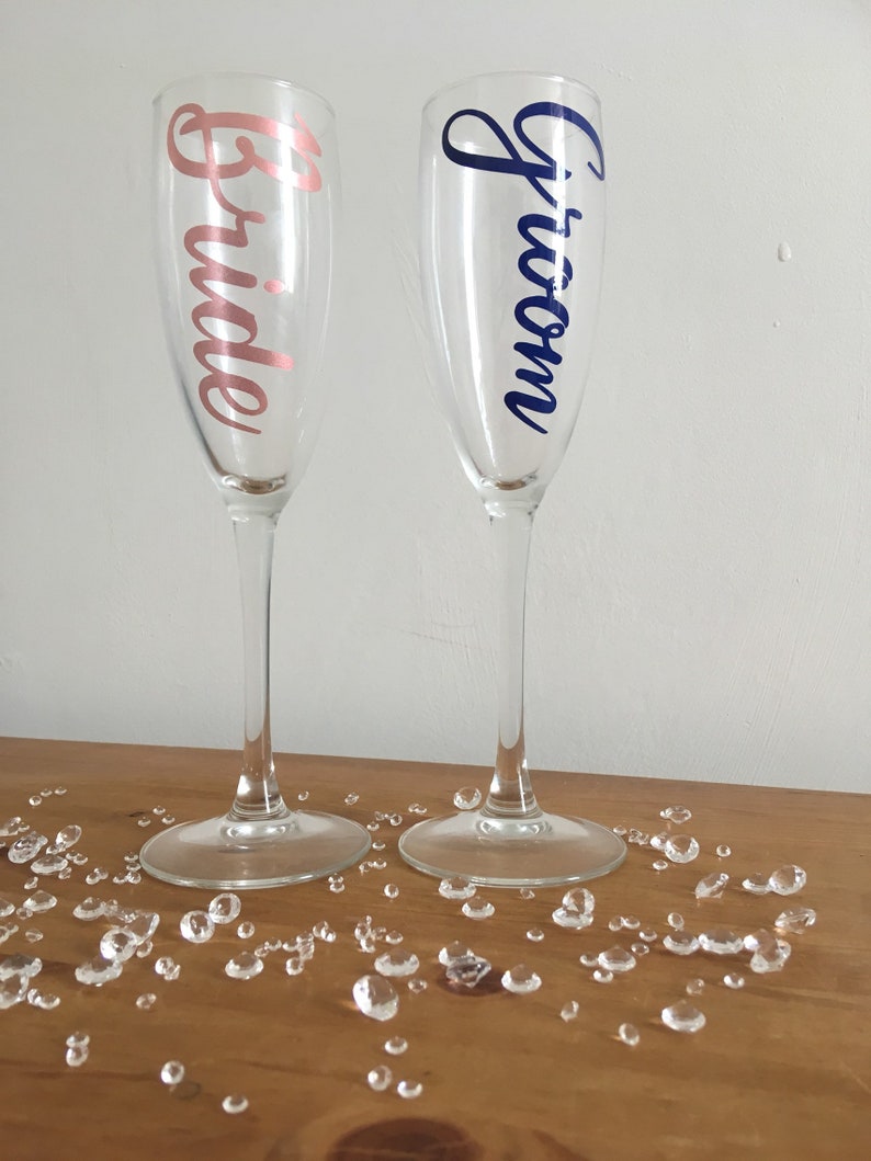 Champagne Glasses Vinyl Decal Stickers Wine