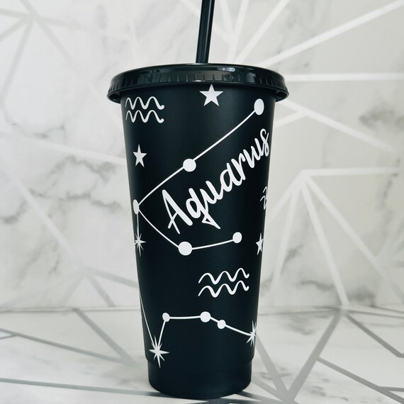 Aquarius Zodiac Constellation 24oz BPA Free Custom Cold Cup Drinks Cup  Starbucks Style Cup - Etsy