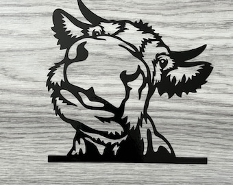 Peeking Cow vinyl decal/sticker