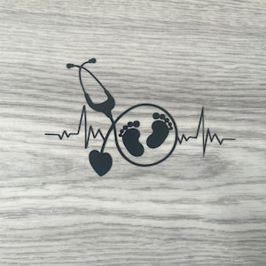 Naklejka winylowa Midwife Heartbeat