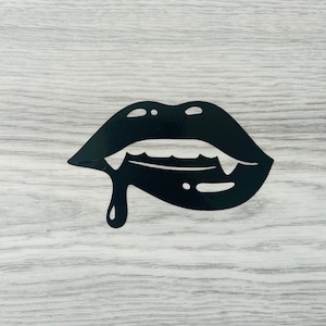Vampire Bite Lip Vinyl Aufkleber/Aufkleber