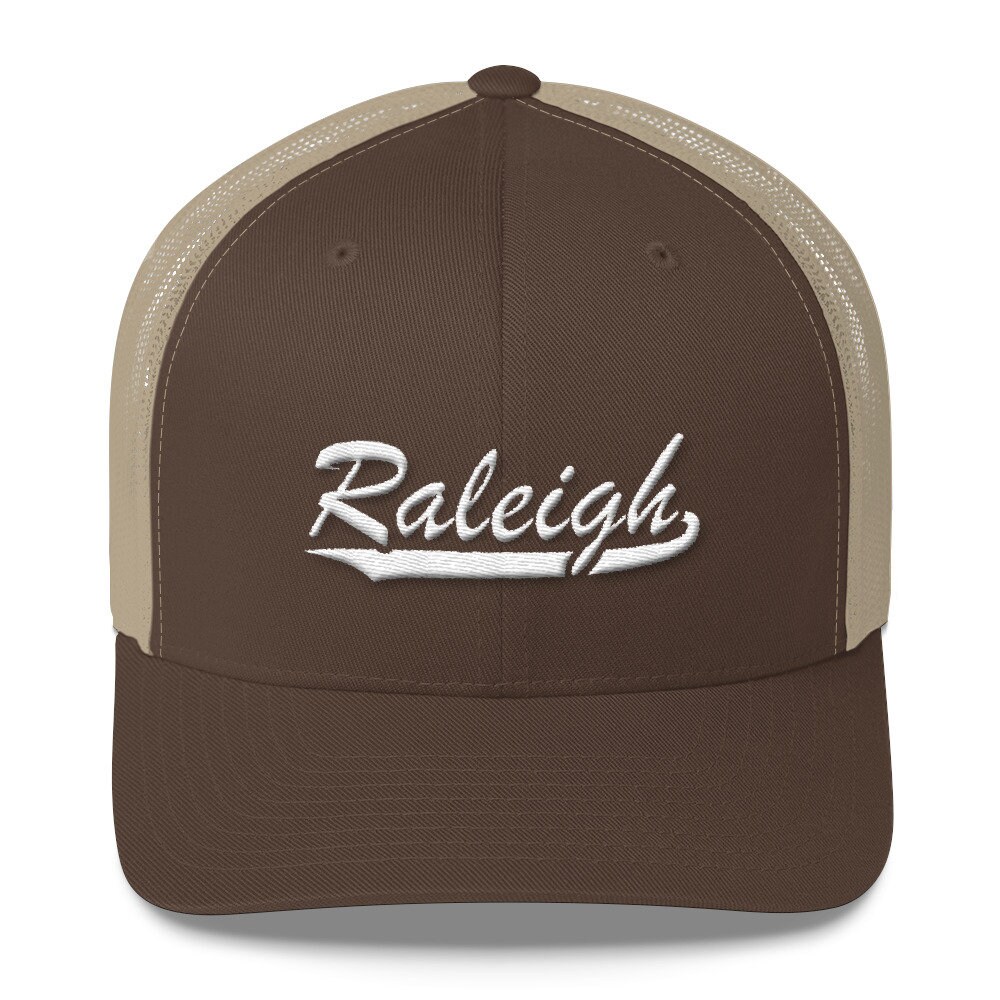 Raleigh Baseball Script Snapback Trucker Hat - Etsy