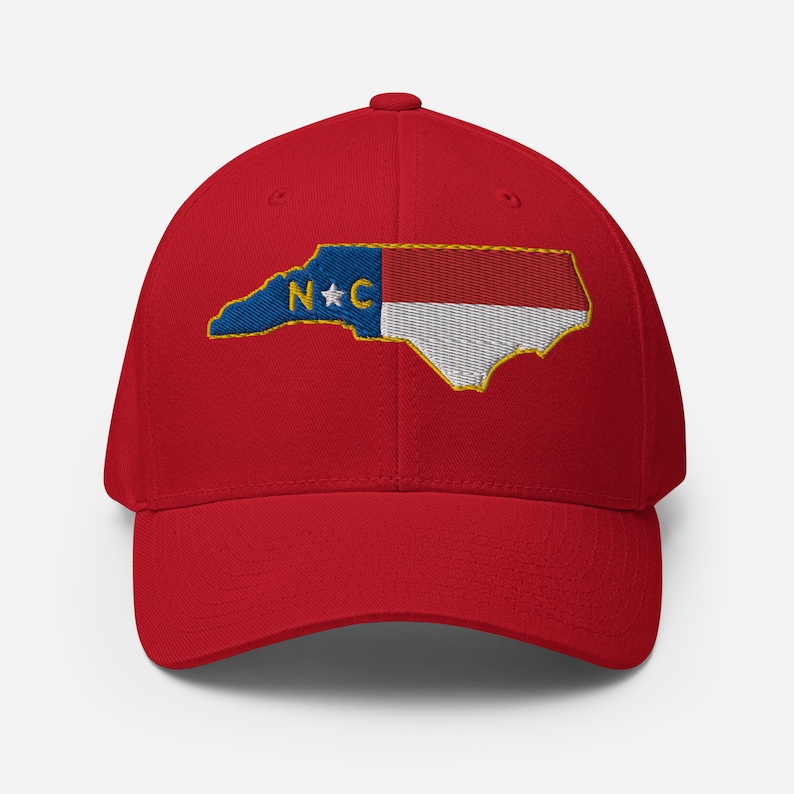 North Carolina Flag Patch Fitted Hat | FlexFit 6277