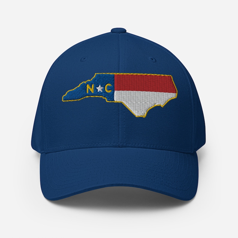 North Carolina Flag Patch Fitted Hat | FlexFit 6277