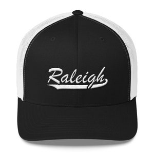 Raleigh Baseball Script Snapback Trucker Hat