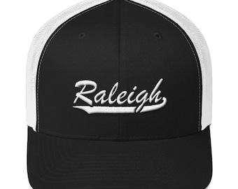 Raleigh Baseball Script Snapback Trucker Hat