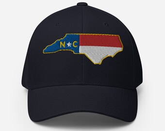 North Carolina Flagge Patch Aufnäher Mütze | FlexFit 6277