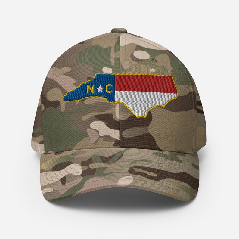 North Carolina Flag Patch Fitted Hat | FlexFit 6277