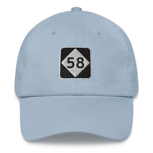 NC Highway 58 Crystal Coast Embroidered Dad Hat