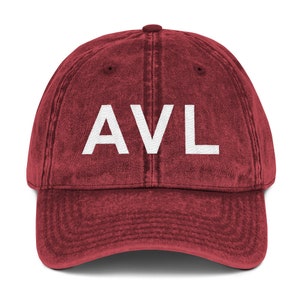 AVL Asheville Embroidered Vintage Twill Dad Hat
