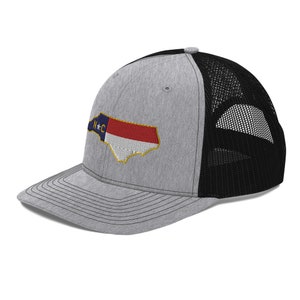North Carolina State Outline Flag Trucker Hat image 10
