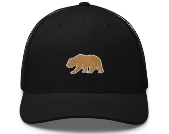 Kalifornien Bär Flaggen inspirierte Trucker Mütze