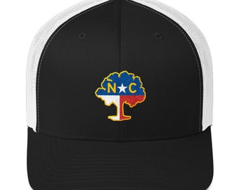 North Carolina Flagge Eiche Patch Trucker Hut