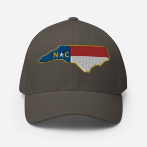 North Carolina Flag Patch Fitted Hat | FlexFit 6277