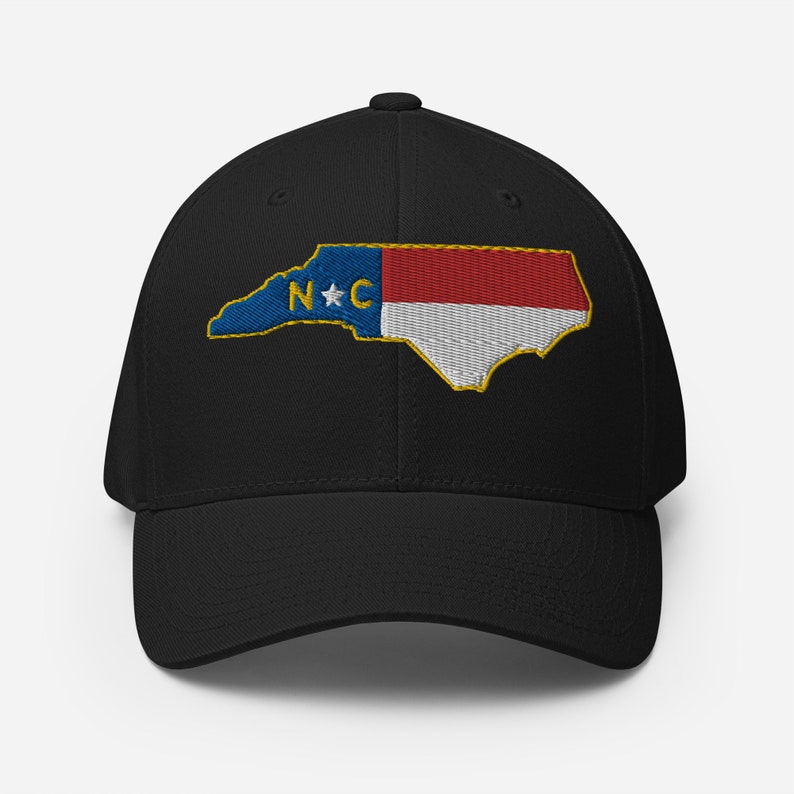 North Carolina Flag Patch Fitted Hat | FlexFit 6277