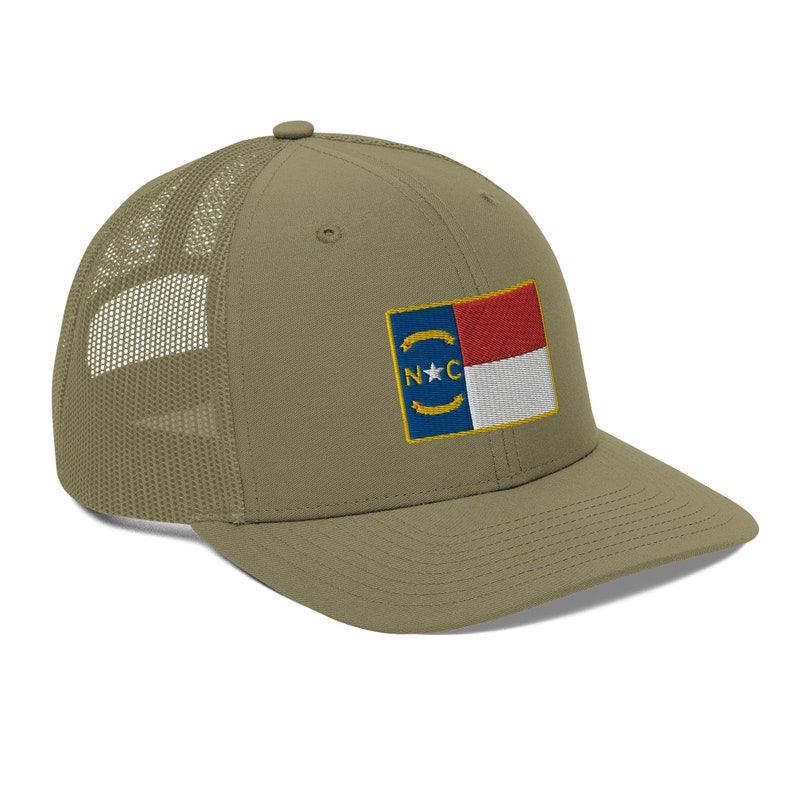 North Carolina Flag Patch Richardson 112 Truckerkeps Loden