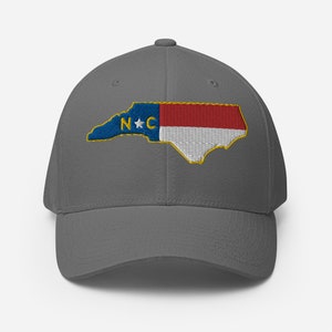 North Carolina Flag Patch Fitted Hat | FlexFit 6277