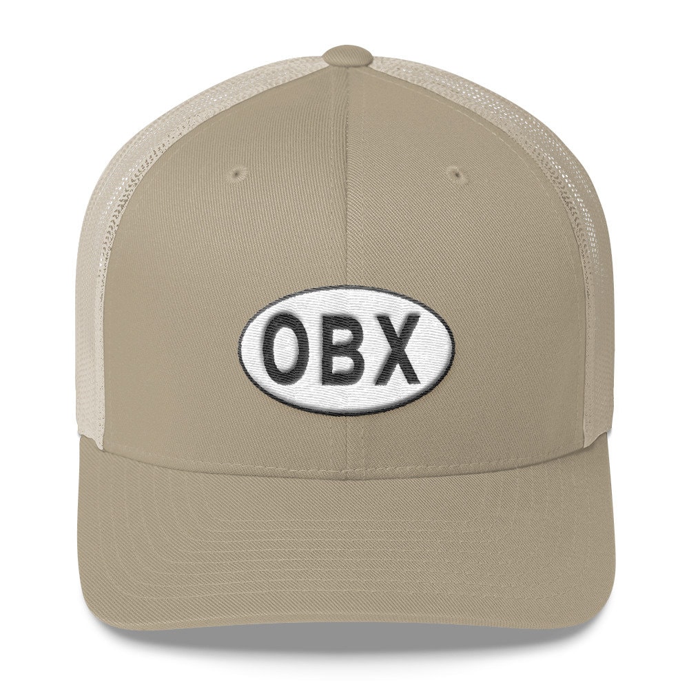 Outer Banks OBX Leather Patch Sage Topo Camo Coastal Snapback Trucker Hat Luxury John B | Outer Banks Camo Mesh Back Hat With Kildare Island  main image 3