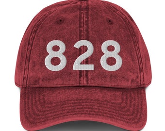 828 Haftowana czapka z bawełny twill vintage dla taty